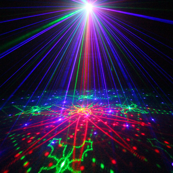 SUNY-RGB-DJ-Lights-4-Lens-Red-Green-Blue-Mixed-Gobo-Patterns-Laser-LED-Z80RGRB-Show